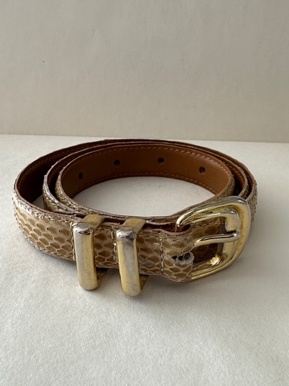 VINTAGE JANA REAL SNAKESKIN BELT SMALL